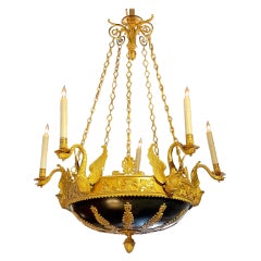 19th Century Russian Empire Style Chandelier with Gilt Bronze and 5 Arms