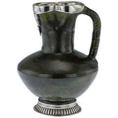 russischer Faberge-Krug aus Silber und Keramik:: 19. Jahrhundert:: Julius Rappoport:: um 1890