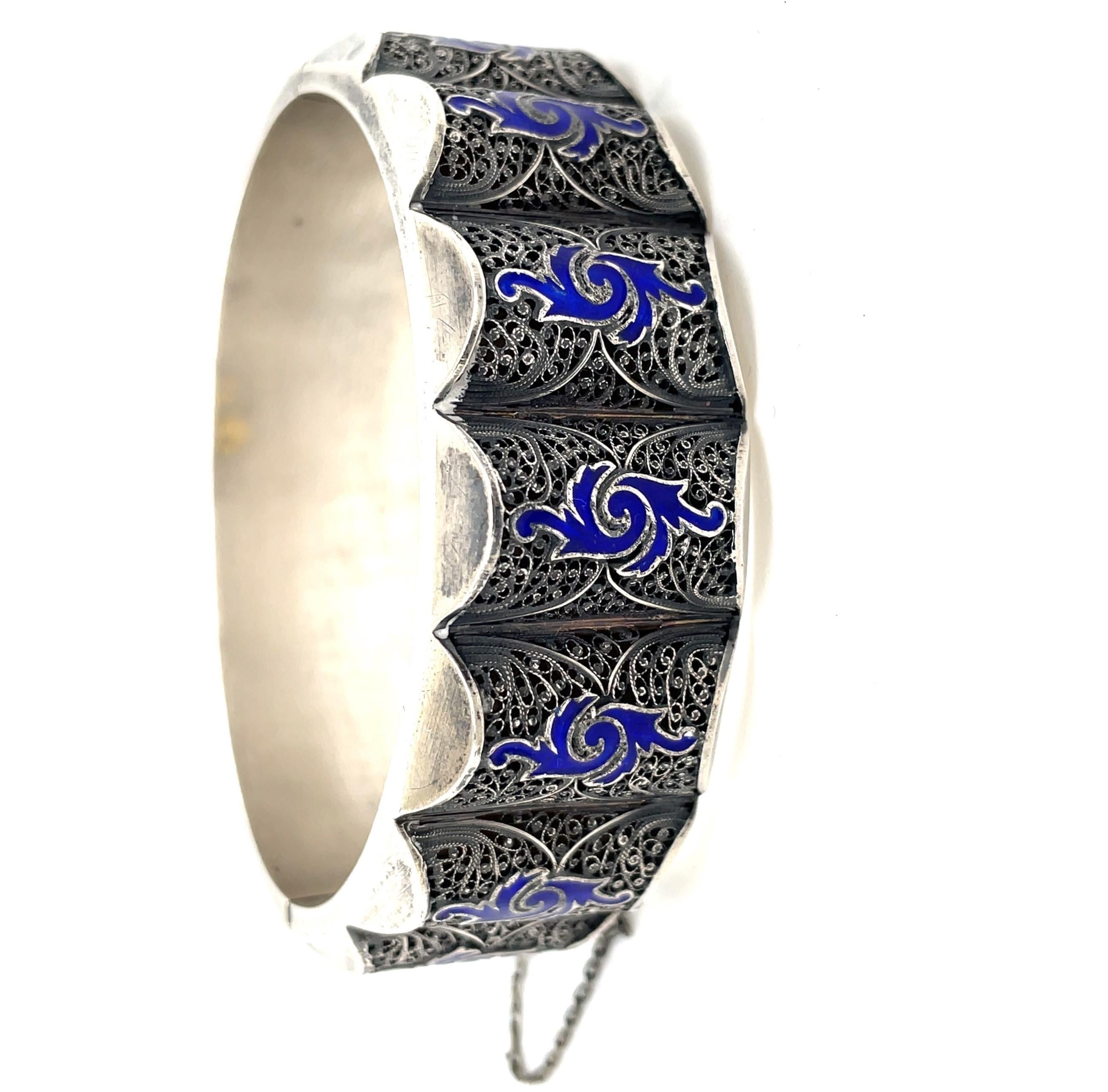 silver filigree cuff bracelet