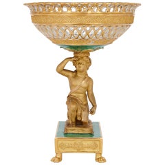 19th Century Russian Gilt Porcelain Centrepiece by Popov Manufactory