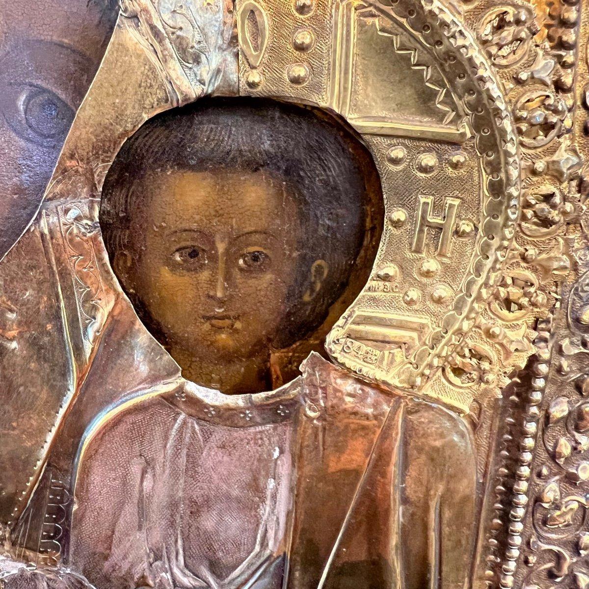 Oiled 19th Century Russian Icon from the Moscow School, depicting 