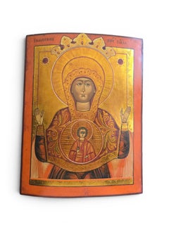 Icono ruso del siglo XIX de Nuestra Señora del Signo (Znameniye)