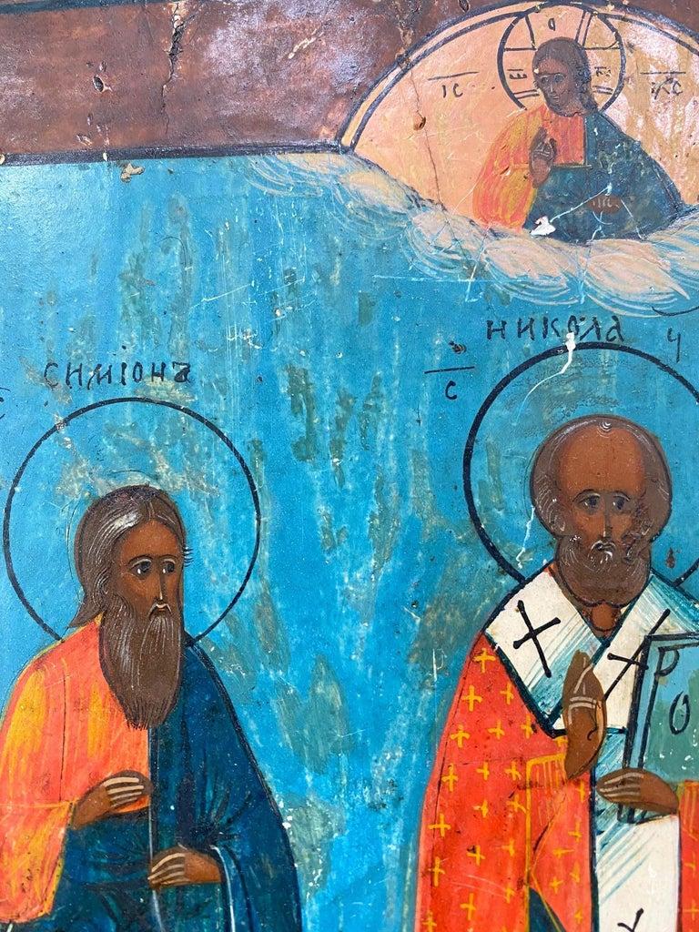 Altro Icona russa di San Nicola del XIX secolo in vendita