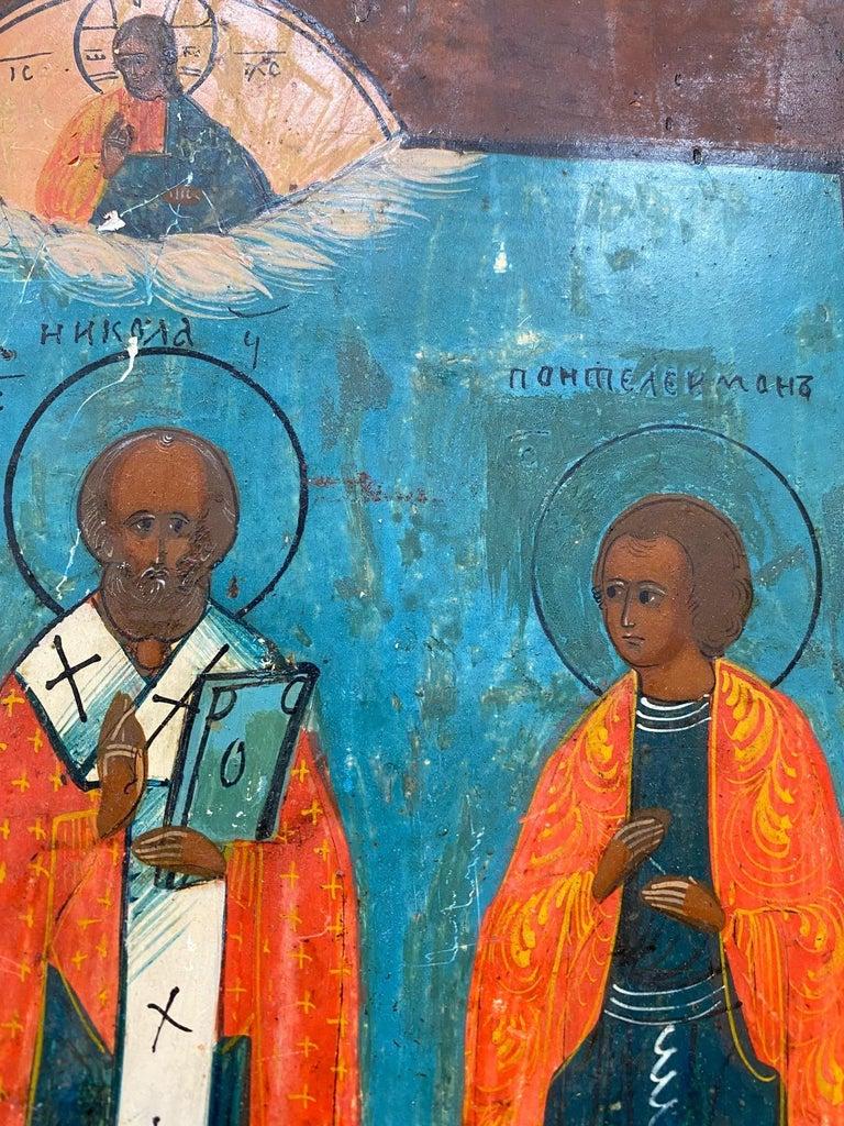 Ucraino Icona russa di San Nicola del XIX secolo in vendita