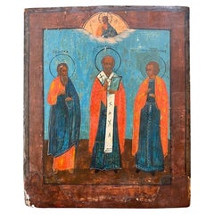 19th Century Russian Icon of Saint Nicholas