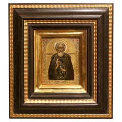 19th Century Russian Icon of Saint Sergey Radonezhskiy