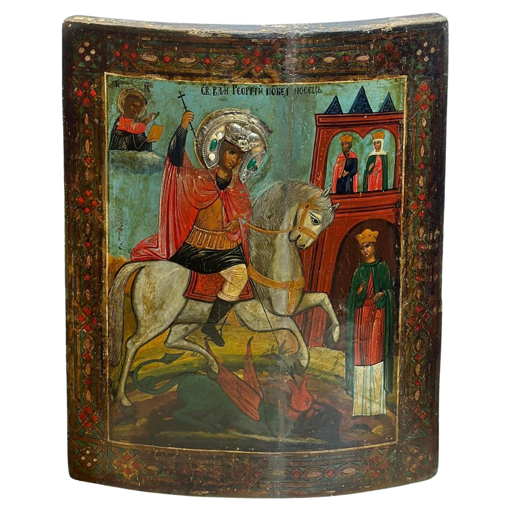 19th Century Russian Icon of St. George of Lydda
