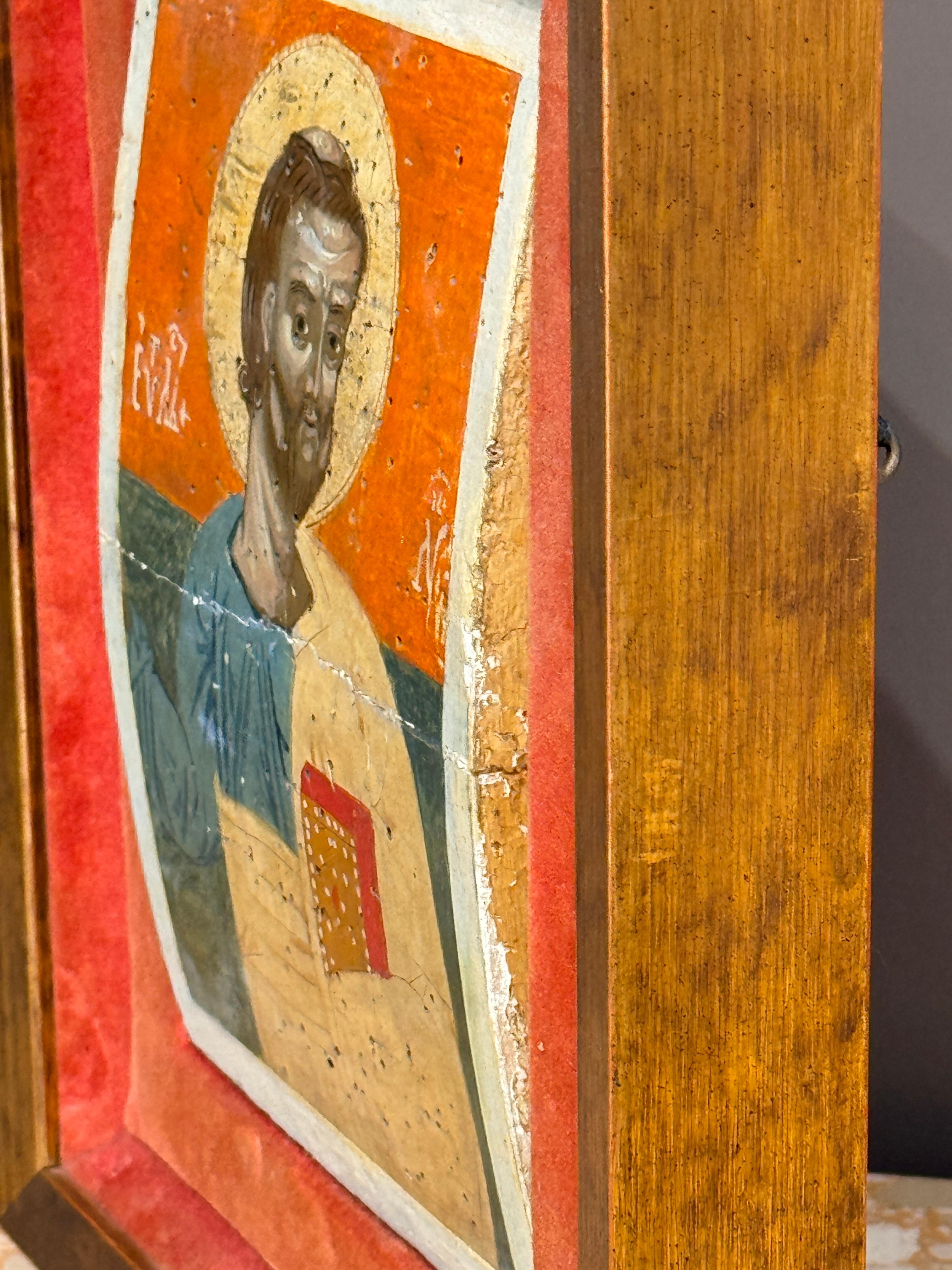 19th Century Russian Icon of St. Luke the Evangelist For Sale 2