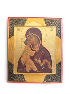 19th Century Russian Icon of the Virgin and Child
