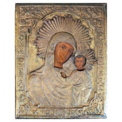19th Century Russian Icon "Our Lady of Kazan" St. Petersburg