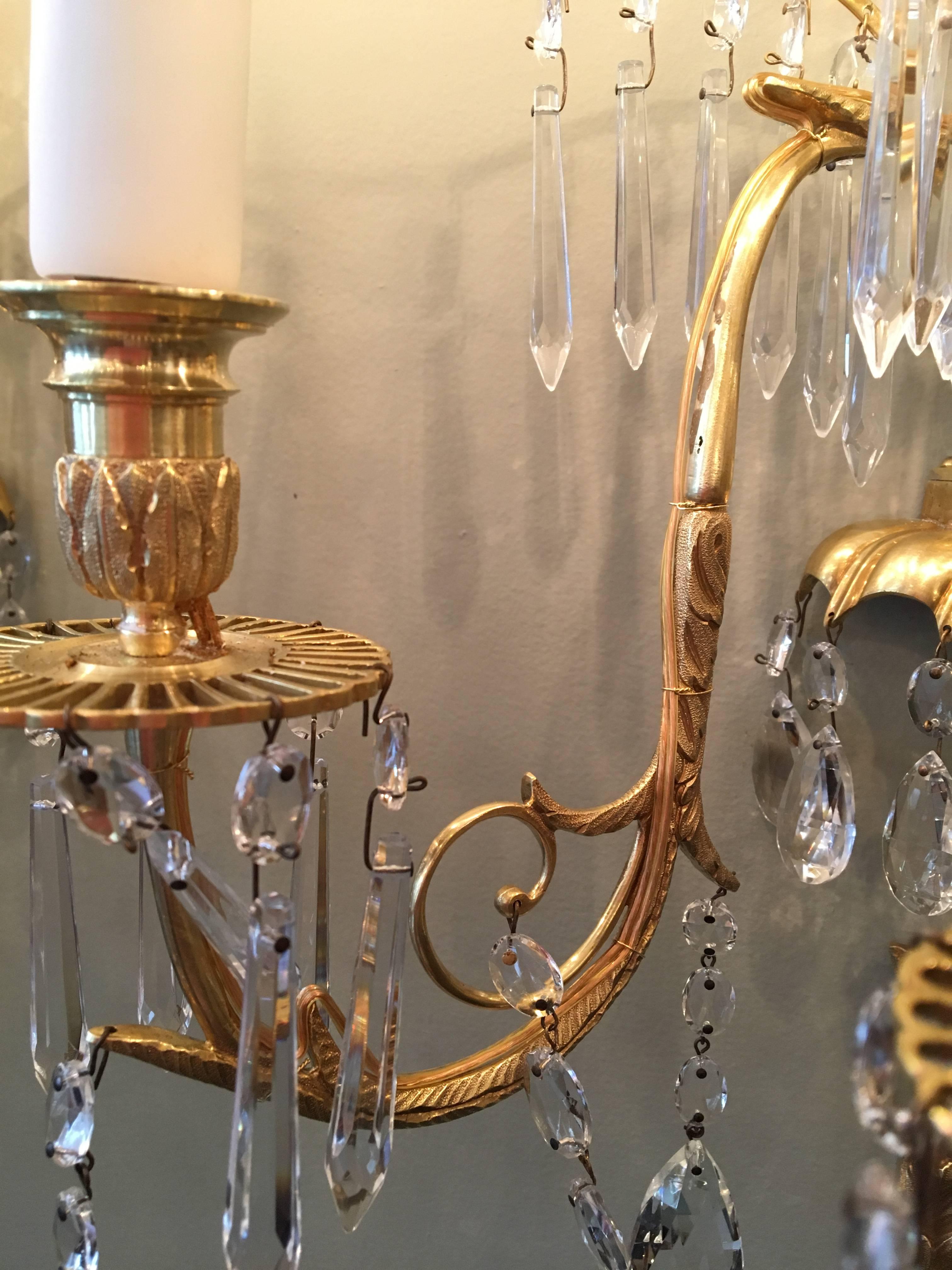 19th Century Russian Imperial Style Sconces In Excellent Condition In Charleston, SC