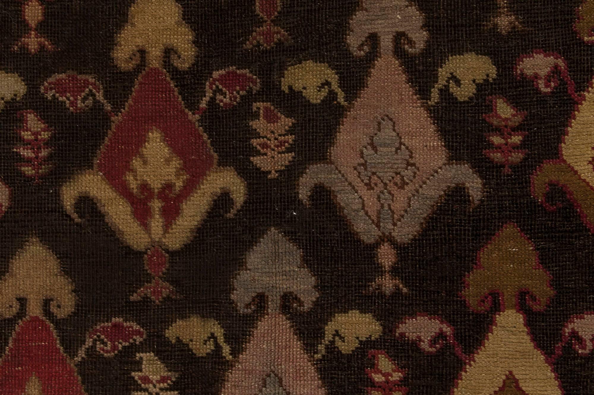 19th century Russian Karabagh handmade wool rug
Size: 6'6