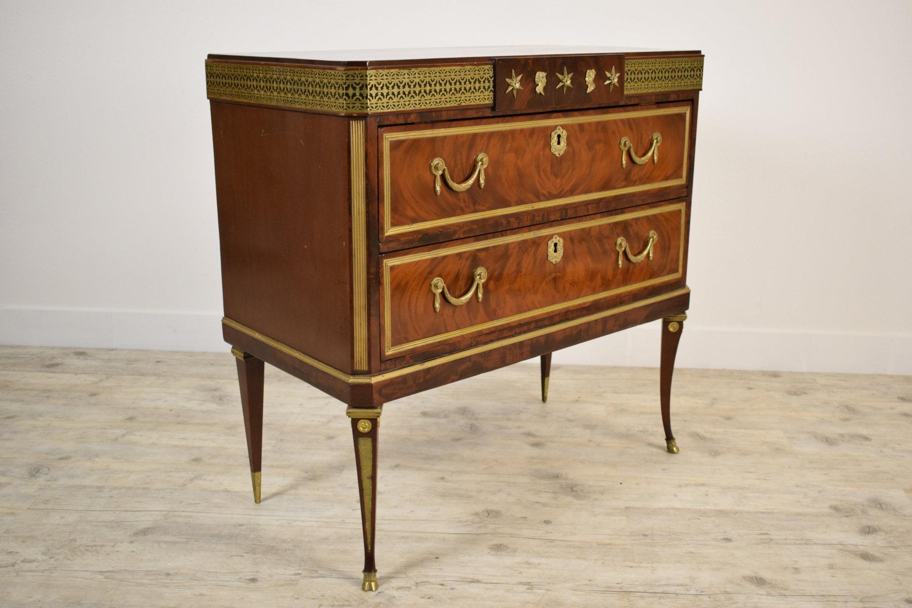 19th Century, Russian Chest of Drawers with Gilded Bronzes 2