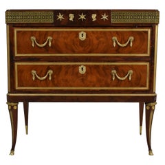 19th Century, Russian Chest of Drawers with Gilded Bronzes