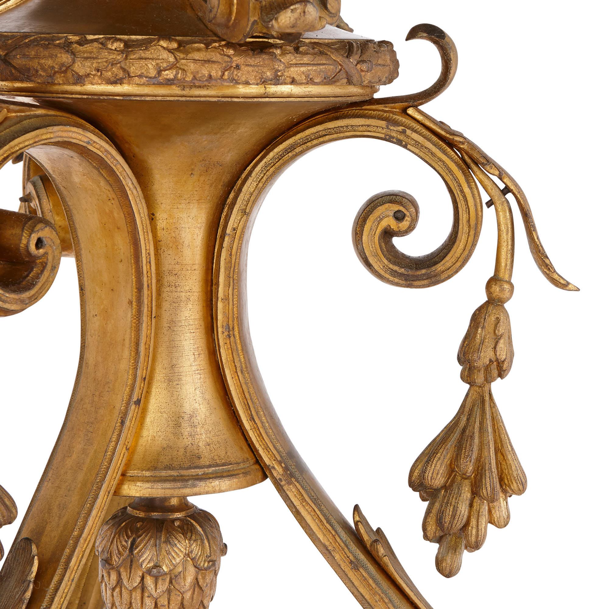 Russischer Gueridon aus Malachit und vergoldeter Bronze aus dem 19. Jahrhundert im Zustand „Gut“ im Angebot in London, GB