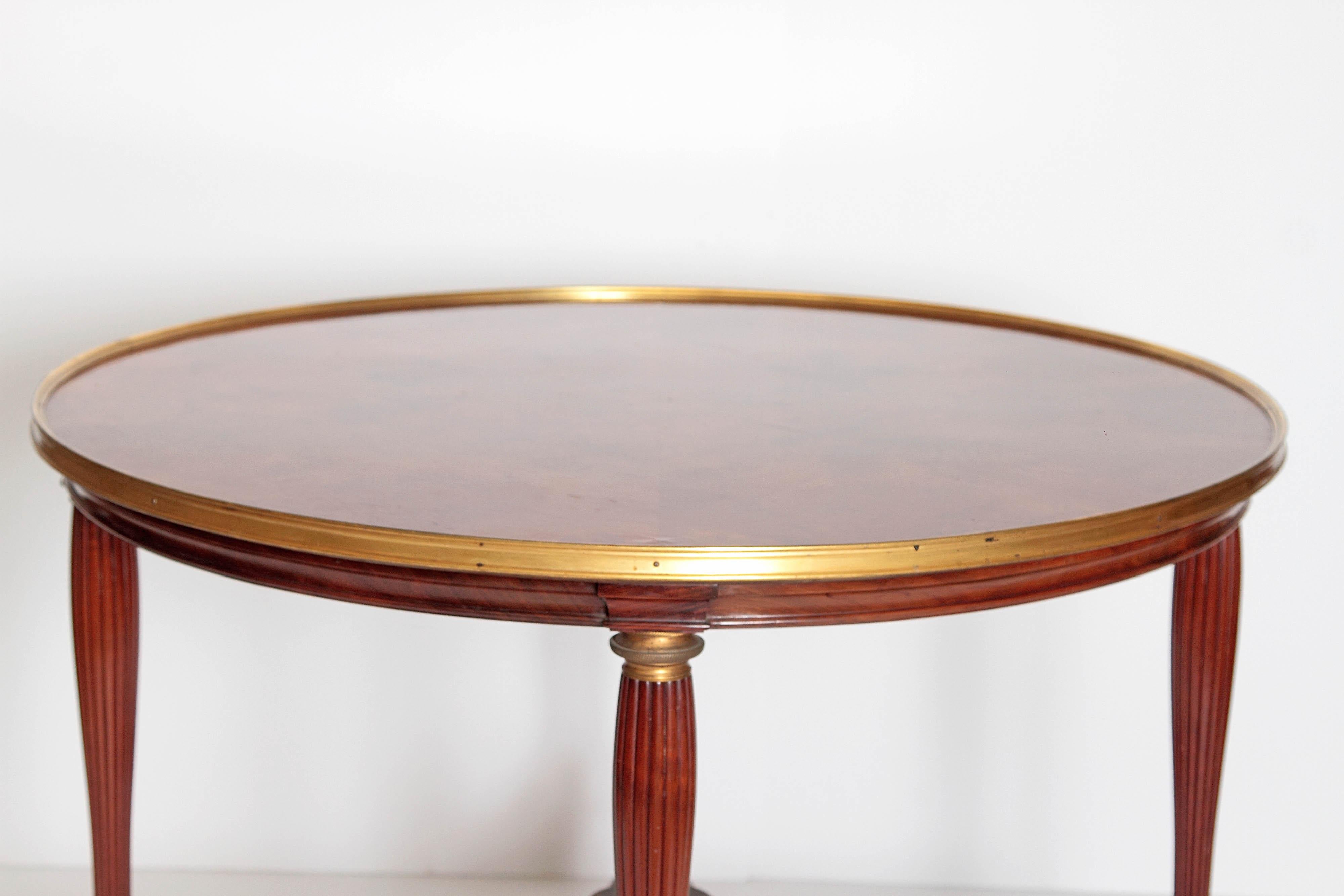 19th Century Russian Neoclassical Centre Table with Burled Walnut Top 1