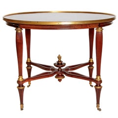 19th Century Russian Neoclassical Centre Table with Burled Walnut Top