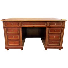 19th Century Russian Neoclassical Desk with a Leather Top