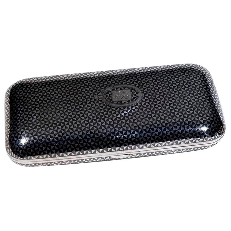 19th Century Russian Niello Cigarette Case For Sale at 1stDibs