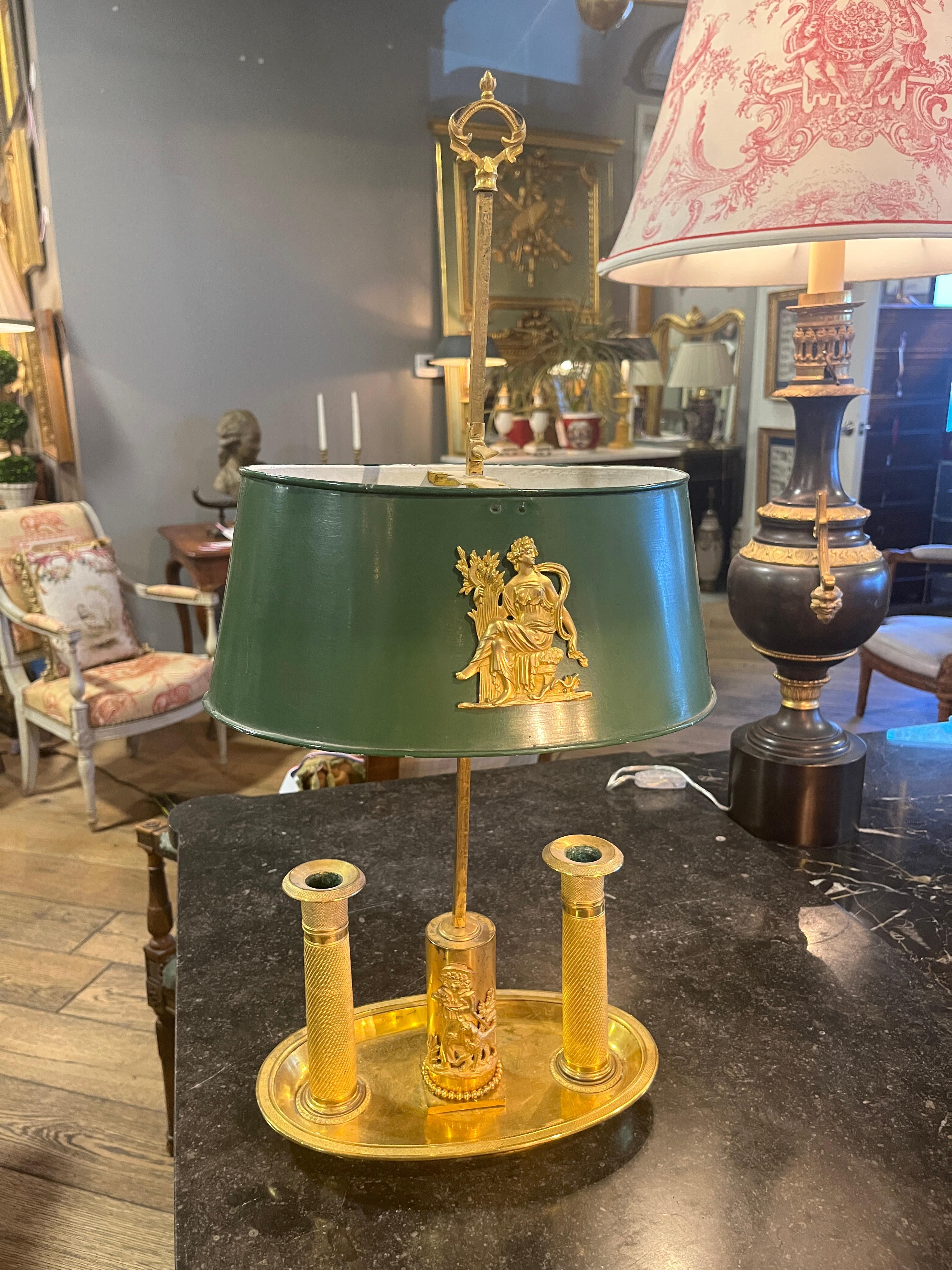 19th Century Russian Ormolu Bouillotte Lamp
Beautiful lamp purchased in France. Age appropriate wear, see detailed photos or message us with questions. 