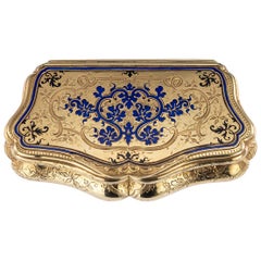 19th Century Russian Presentation 14-Karat Gold and Enamel Snuff Box, circa 1870
