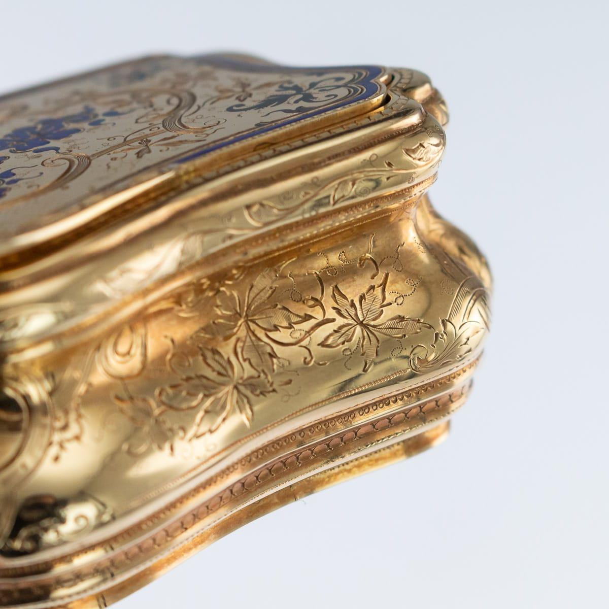 19th Century Russian Presentation 14-Karat Gold and Enamel Snuff Box, circa 1870 1