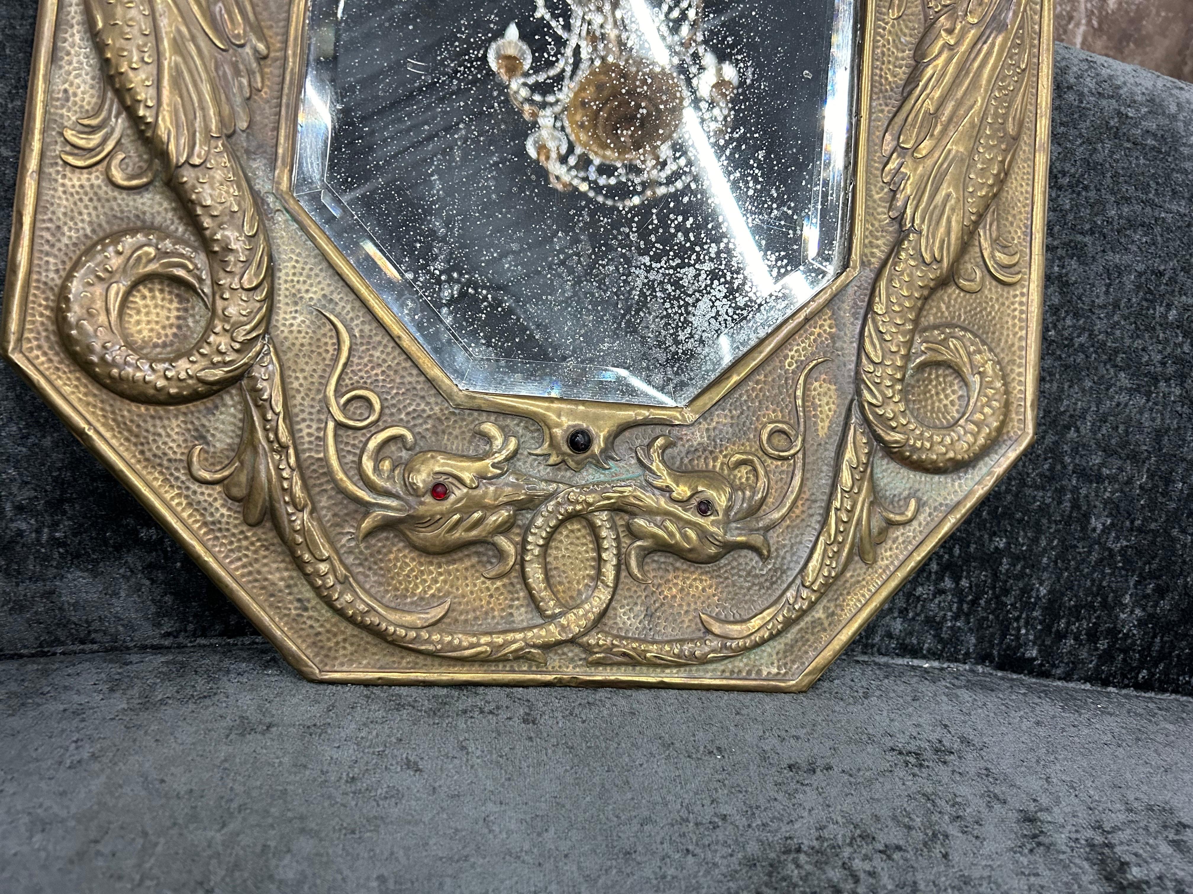 Russe Miroir russe en laiton du XIXe siècle en vente