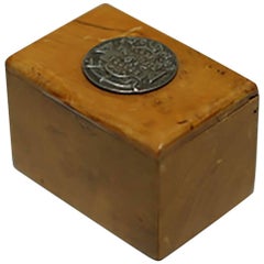 19th Century Russian Ring Box with Silver Emblem, circa 1891