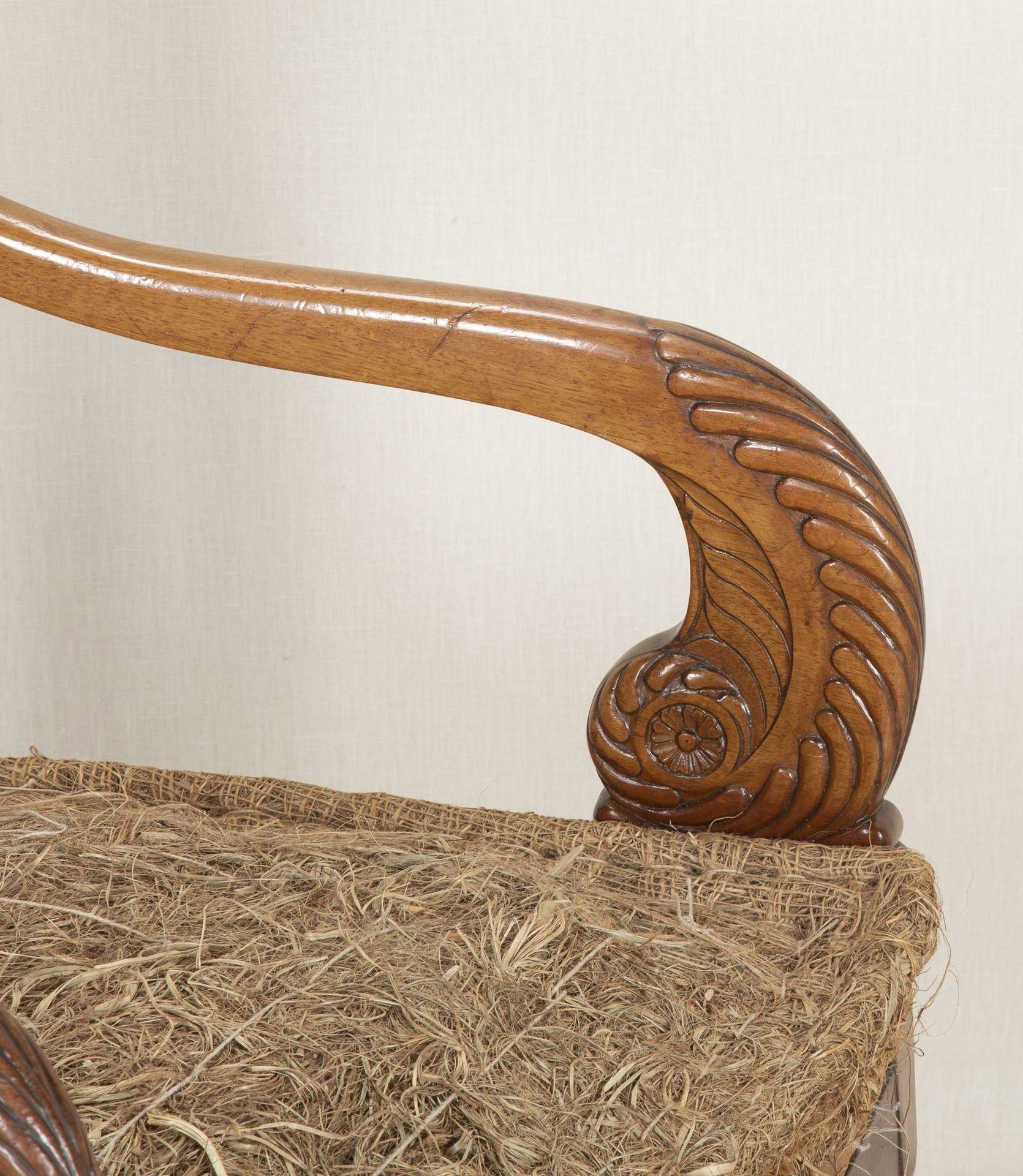 19th Century Russian Satinwood Open Armchair For Sale 2