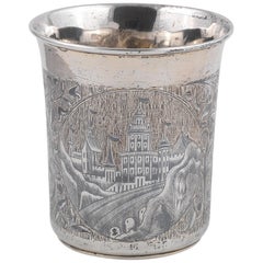 Antique 19th Century Russian Silver and Niello Beaker