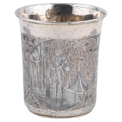 19th Century Russian Silver And Niello Beaker