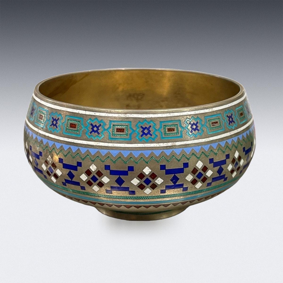 19th Century Russian Silver & Champleve Enamel Salt, Nemirov Kolodkin, c.1890 1