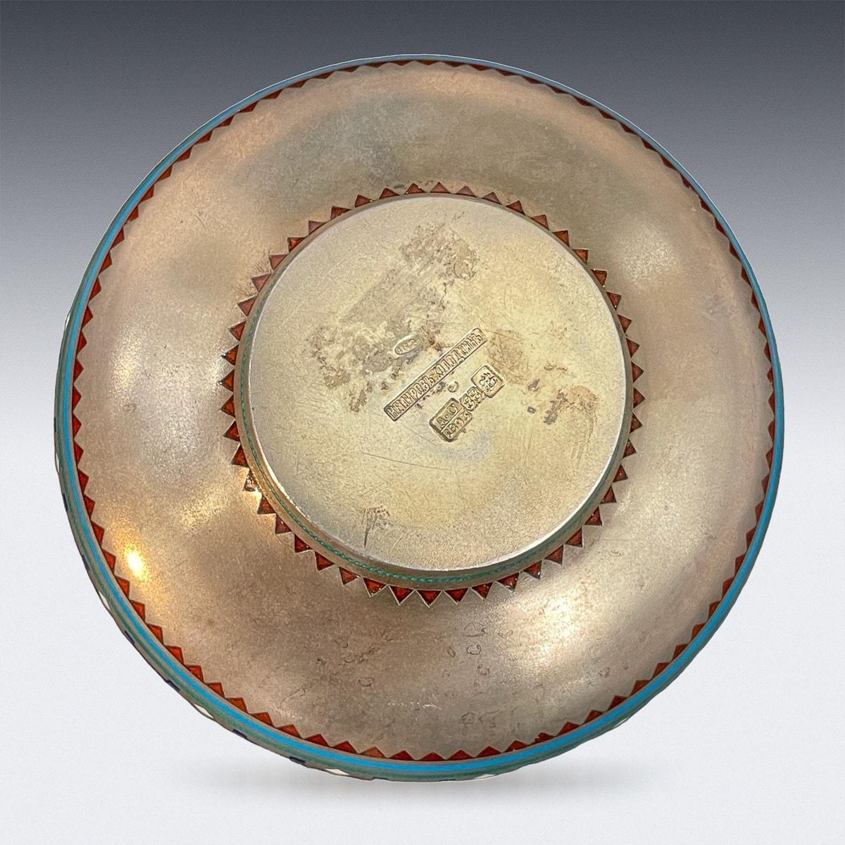 19th Century Russian Silver & Champleve Enamel Salt, Nemirov Kolodkin, c.1890 2