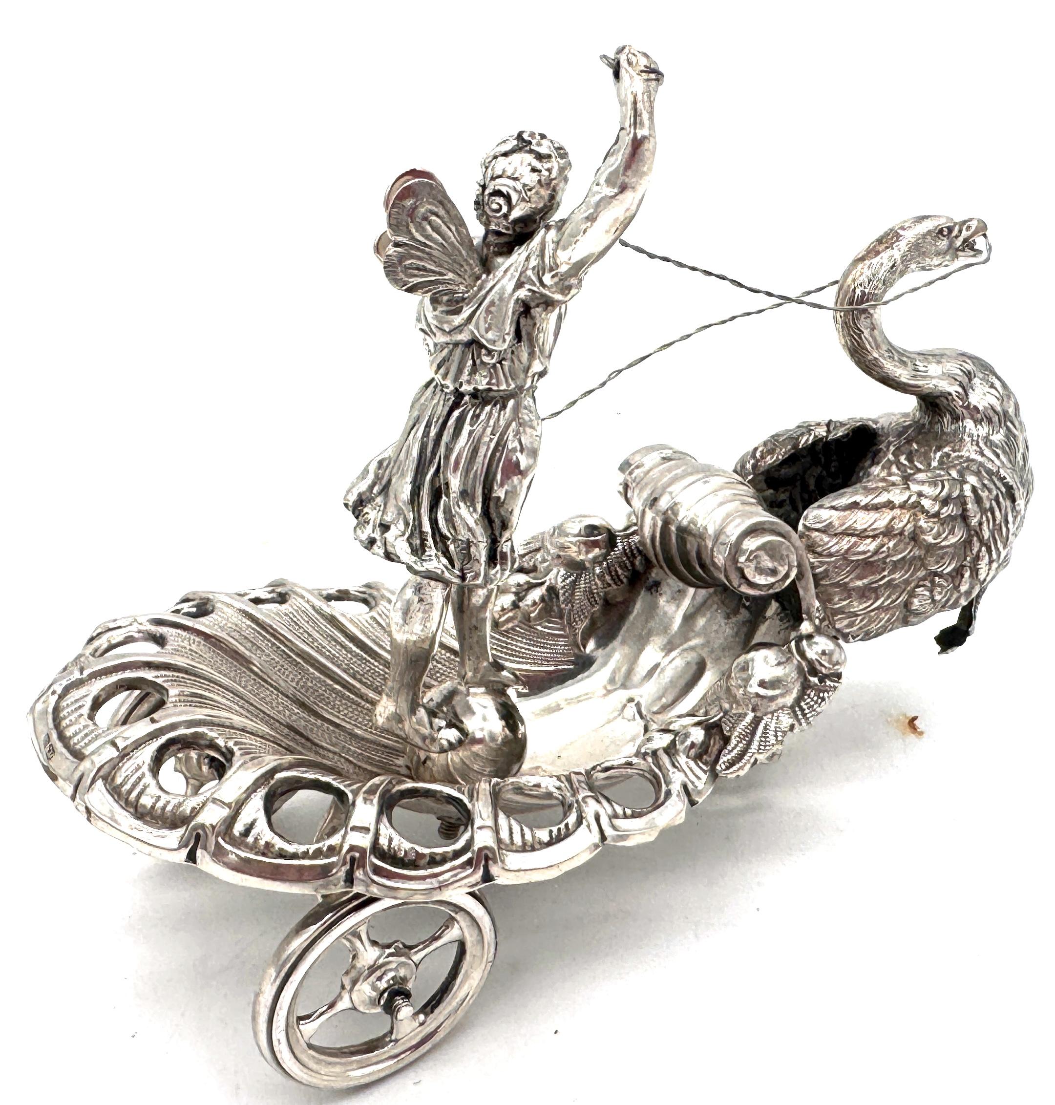 Ornamento da tavolo in argento russo del XIX secolo con Venere e cigno figurati in vendita 2