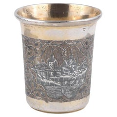 19th Century Russian Silver-Gilt And Niello Beaker