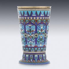 19th Century Russian Silver-Gilt & Enamel Beaker, Ovchinnikov, c.1895