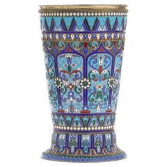 19th Century Russian Silver-Gilt & Enamel Beaker, Ovchinnikov, c.1895