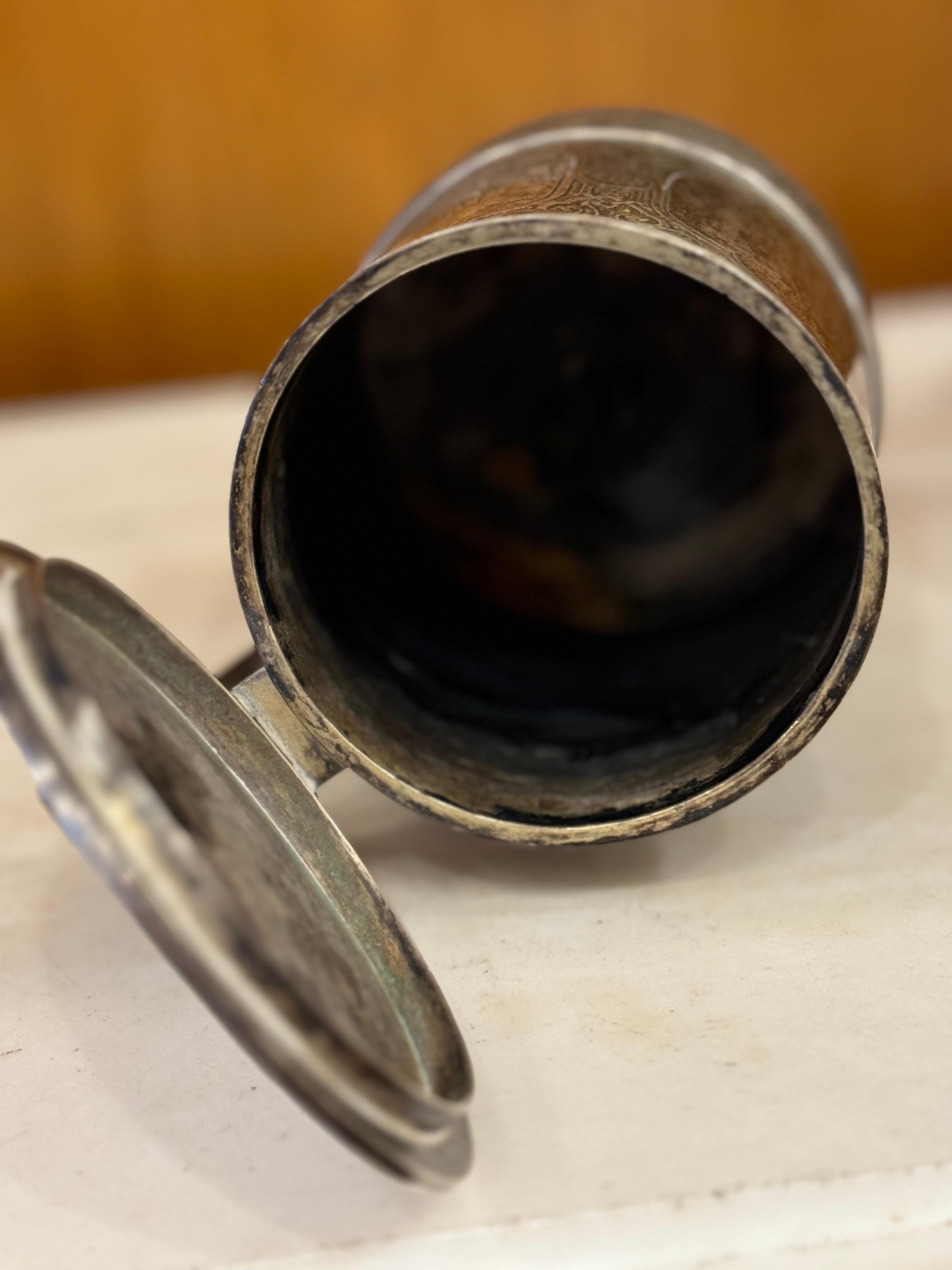 19th Century Russian Silver Niello Tankard, Moscow, 1854 For Sale 8