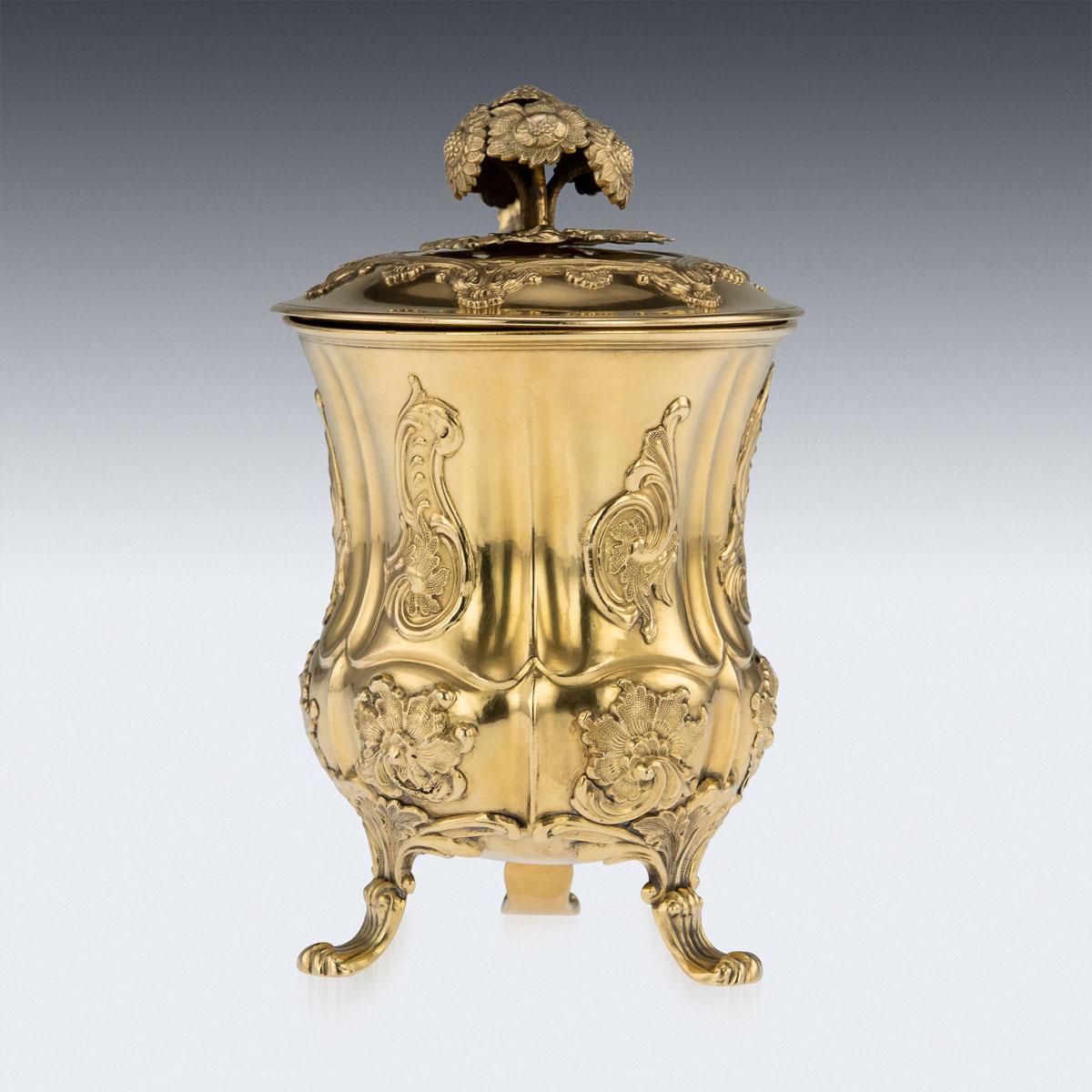 19th Century Russian Solid Silver-Gilt Cup and Cover, St-Petersburg, circa 1842 1