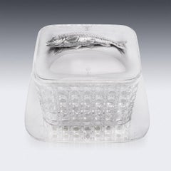 Russische Hirschschale aus massivem Silber und Glas aus dem 19. Jahrhundert, Nicholls & Plinke, um 1860