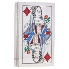 19th Century Russian Solid Silver Playing Cards Box, Moscow, c.1869