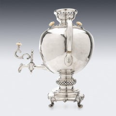 19th Century Russian Solid Silver Samovar, Moscow, c.1879
