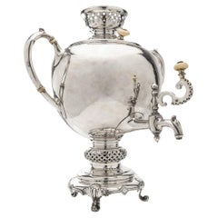 19th Century Russian Solid Silver Samovar, Moscow, c.1879
