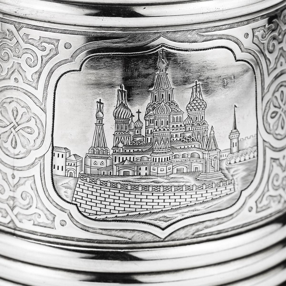 19th Century Russian Solid Silver Tankard, Moscow, c.1857 5