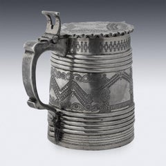 19th Century Russian Solid Silver Tankard, Moscow, c.1880