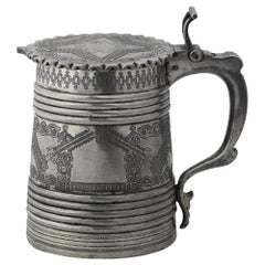 Antique 19th Century Russian Solid Silver Tankard, Moscow, c.1880