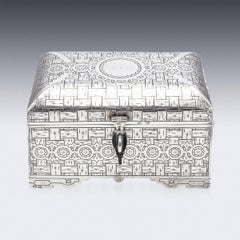19th Century Russian Solid Silver Trompe L'oeil Box, Moscow, c.1891