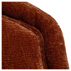 19th Century Rust Wood Napoleon III Upholstered Armchair