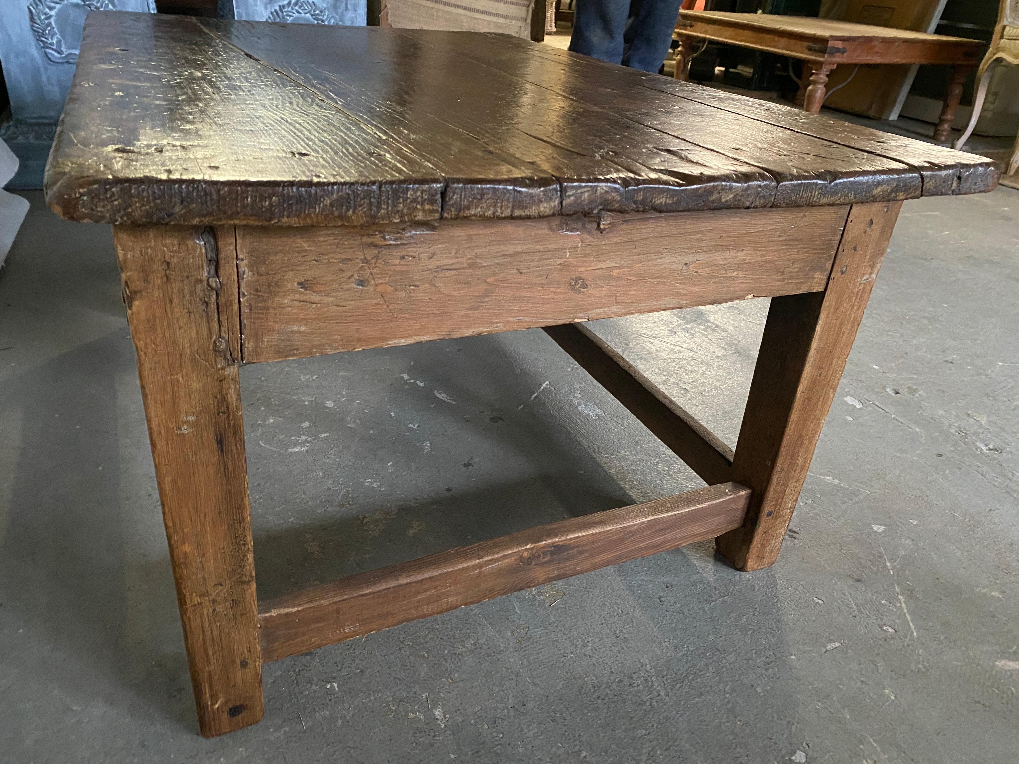 Hand-Crafted 19th Century Rustic Antique Coffee Table
