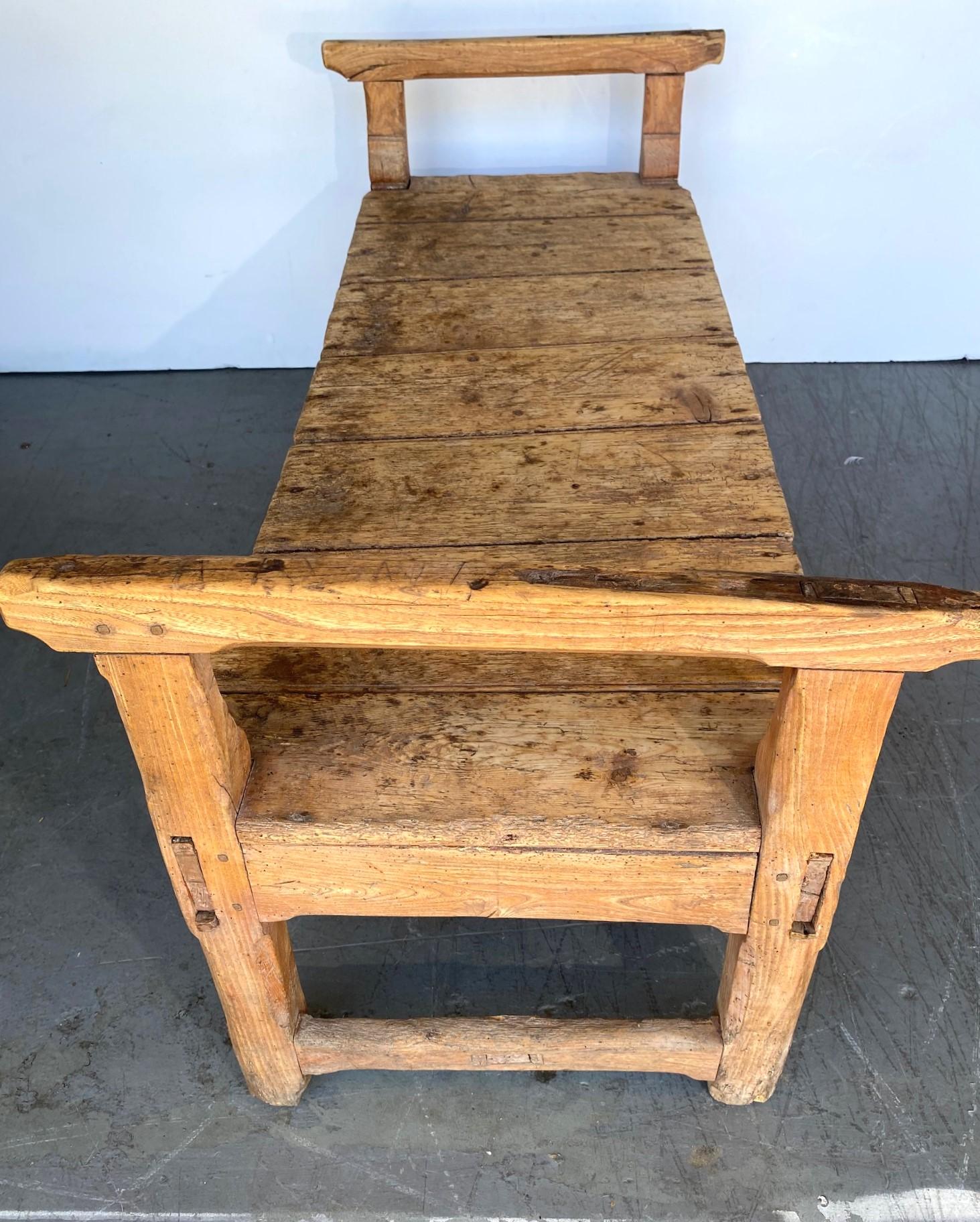 Wood 19th Century Rustic Bench For Sale